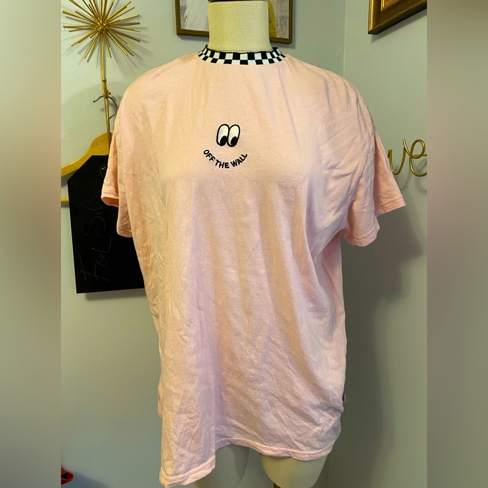 Unisex Vans Lazy Oaf oversized pink shirt size XS